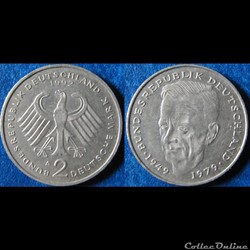 2 deutsch mark Kurt Schumacher 1992 A