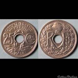 25 centimes Lindauer (maillechort) 1938