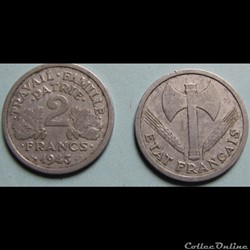 2 francs FRANCISQUE 1943