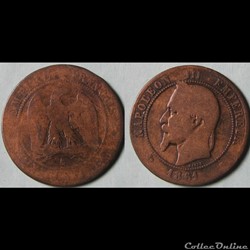 10 centimes Napoléon III 1861 A