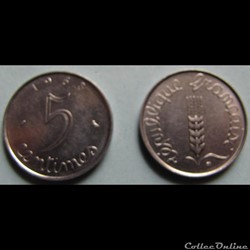 5 centimes EPI 1963