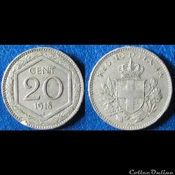 10 centesimi Victor-Emmanuel III (armoiries Savoie) 1918 R