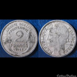 2 francs Morlon (aluminium) 1945