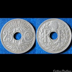 25 centimes Lindauer (souligné) 1914