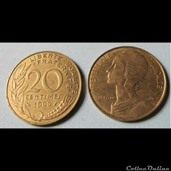 20 centimes MARIANNE 1990