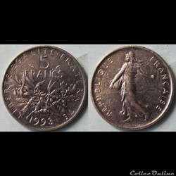 5 francs Semeuse 1993