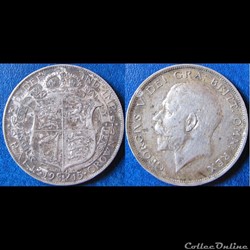1/2 crown George V (1ère effigie) 1915