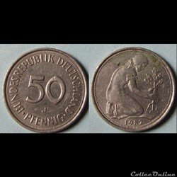 50 pfennig 1982 J