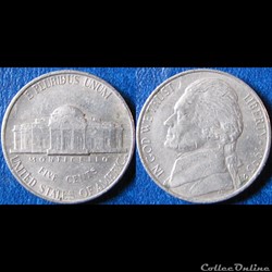 5 cents Jefferson (nickel, portrait 1) 1993 D