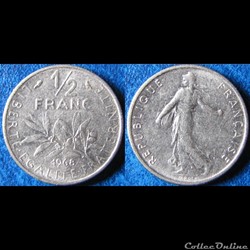 1/2 franc Semeuse 1968