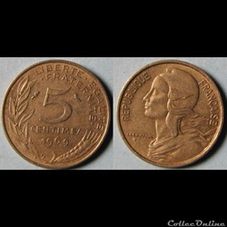 5 centimes Marianne 1969