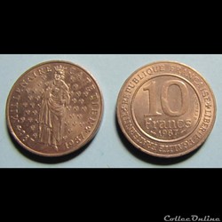 10 francs MILLENAIRE CAPETIEN 1987