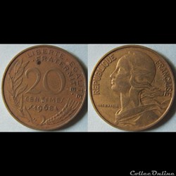 20 centimes Marianne 1968