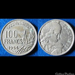 100 francs Cochet 1954