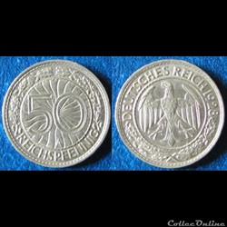 50 reichspfennig 1928 A