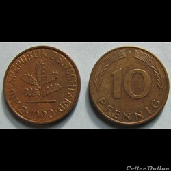 10 pfennig 1990 F