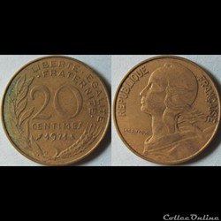 20 centimes Marianne 1971