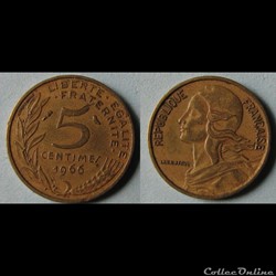5 centimes MARIANNE 1966