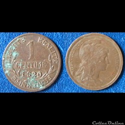 1 centime Dupuis 1920