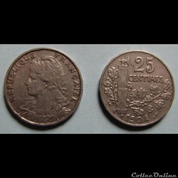 25 centimes PATEY (2ème type) 1904