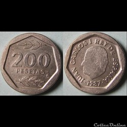 200 pesetas Juan Carlos Ier 1987