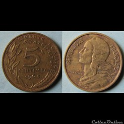5 centimes Marianne 1968