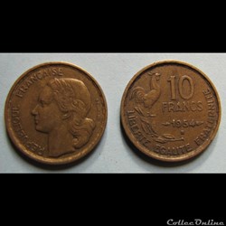 10 francs GUIRAUD 1954 B