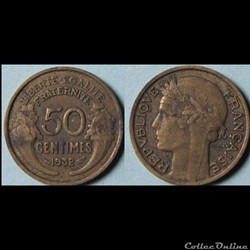 50 centimes Morlon (2 et 9 fermés) 1932