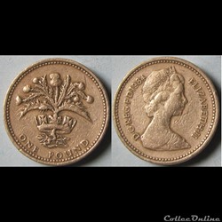 1 pound Elizabeth II (2ème effigie, chardon écossais) 1984