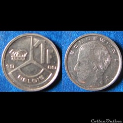 1 franc Baudouin Ier (nr) 1989