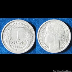 1 franc Morlon (légère) 1958 B