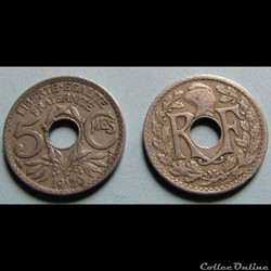 5 centimes LINDAUER, grand module 1920
