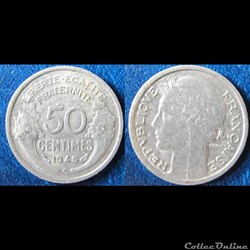 50 centimes Morlon (légère) 1945 C