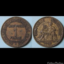 1 franc Chambres de commerce de France 1921