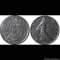 1/2 franc Semeuse 1995