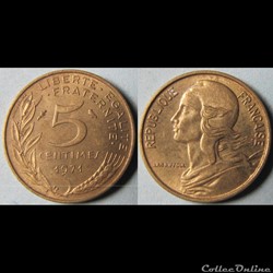 5 centimes Marianne 1971
