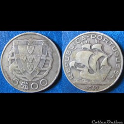 5 escudos 1946
