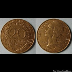 20 centimes MARIANNE 1989