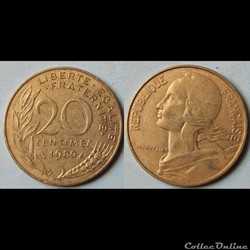 20 centimes Marianne 1980