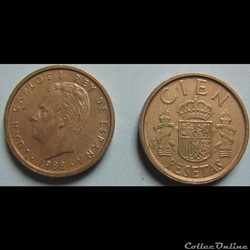 100 pesetas Juan Carlos I, 1988