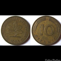 10 pfennig 1980 J
