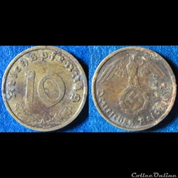 10 reichspfennig 1938 A