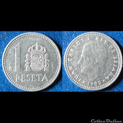 1 peseta Juan Carlos I 1985