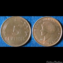 5 centimes Charlotte 1930