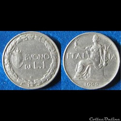 1 lire Victor-Emmanuel III 1922 R