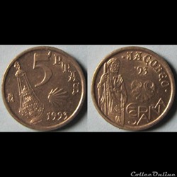 5 pesetas Jacodeo 1993