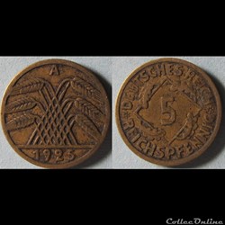 5 reichspfennig 1925 A