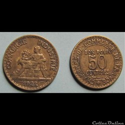 50 centimes chambres de commerce de France 1922