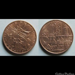 10 francs Mathieu (B) 1987