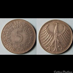 5 Deutsche Mark 1951 D